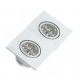 Foco doble Downlight Square empotrar LED 2x18W Blanco Frío